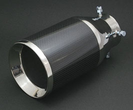 ChargeSpeed Exhaust Tip - Round Type C4 (Stainless with Carbon Fiber) for Universal All