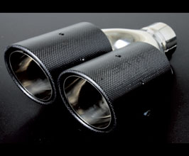 Sense Brand Exhaust Tip - Gewelt Dual (Stainless with Carbon Fiber) for Universal All