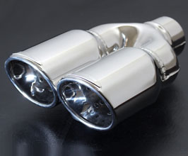 Sense Brand Exhaust Tip - Balkan Dual (Stainless) for Universal 