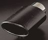 Sense Brand Exhaust Tip - Geverle (Stainless with Carbon Fiber)