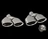 T-Demand TDM Muffler Cutter Exhaust Tips Set - Double Oval Offset Type (Stainless) for Universal 