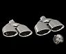 T-Demand TDM Muffler Cutter Exhaust Tips Set - Double Oval Offset Type (Stainless)