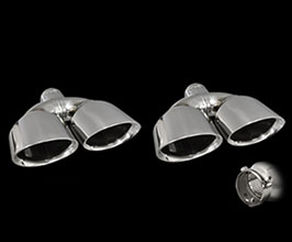 T-Demand TDM Muffler Cutter Exhaust Tips Set - Double Oval (Stainless) for Universal 