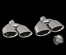 T-Demand TDM Muffler Cutter Exhaust Tips Set - Double Oval Offset Type (Stainless) for Universal 