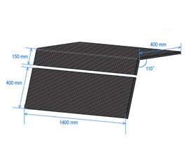 JUN Rear Seat Replacement Boards (Carbon Fiber) for Universal 