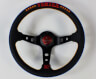 VERTEX (T&E Co) 10 Star 330mm Steering Wheel (Leather) (Red Logo)