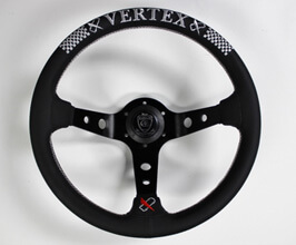 VERTEX (T&E Co) Checker 330mm Steering Wheel (Leather) for Universal All