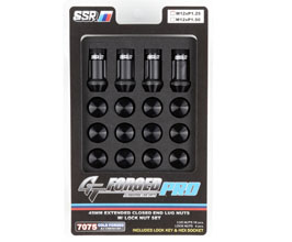 SSR Wheels GT Forged Pro Extended Closed-End Lug Nuts with Lock Lugs for Universal All