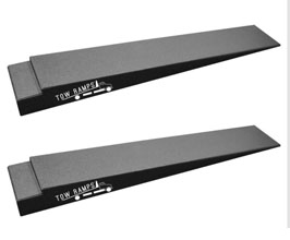 Race Ramps Flat Bed Tow Ramps 1-Piece - 74in Long x 10in Wide x 7in High for Universal 
