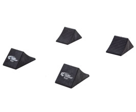Race Ramps Rubber Wheel Chocks with Extra Grip - 8in Long x 5in Wide x 4in High for Universal 